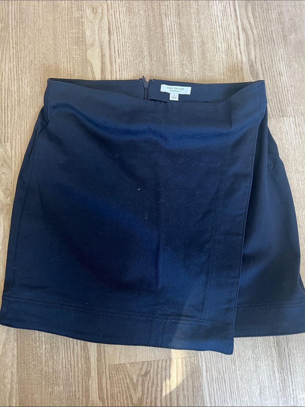 Ann Taylor Navy Mini Wrap Skirt